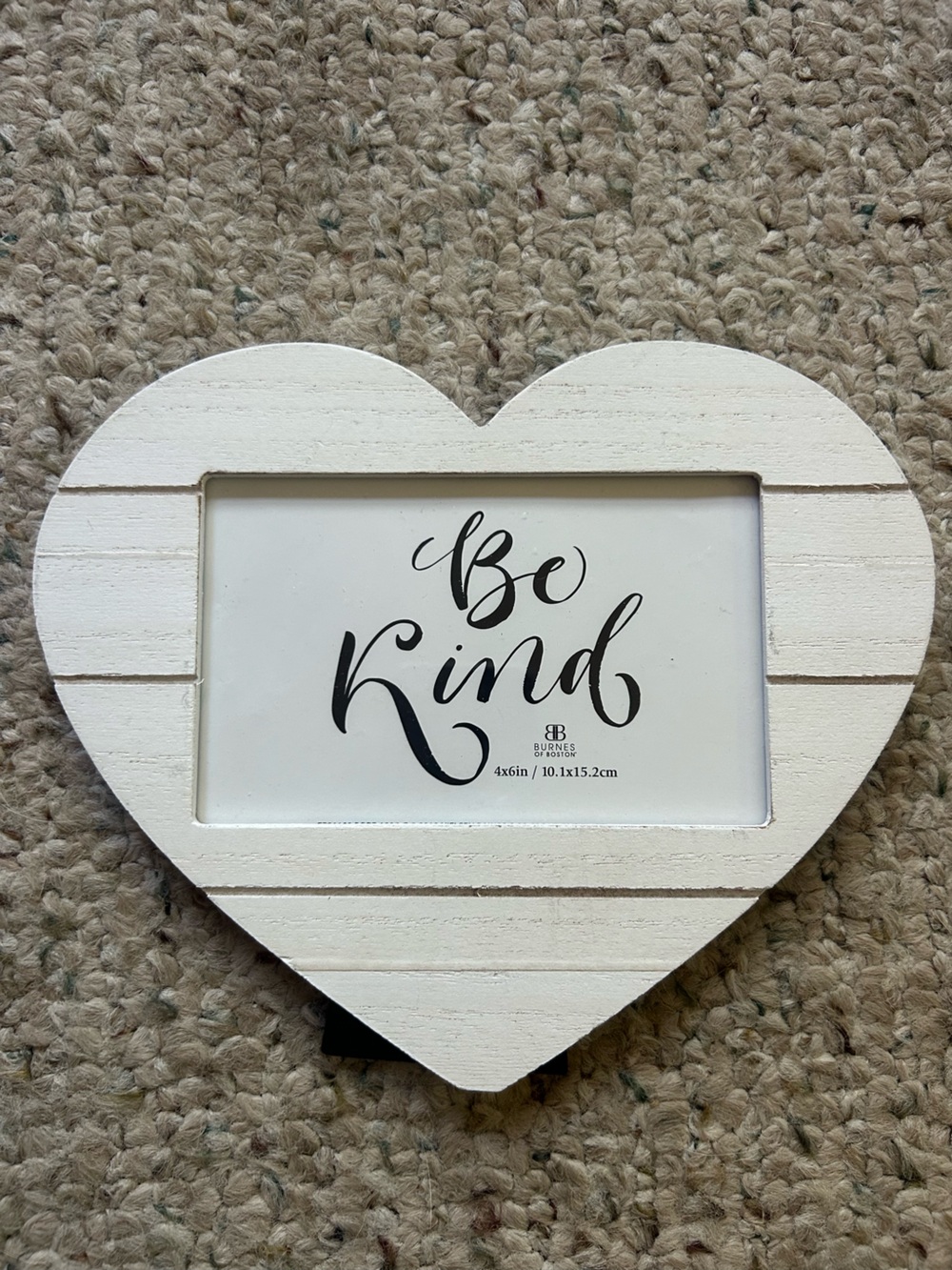 Rustic White Heart Photo Frame - Be Kind Wall Decor